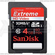 SanDisk Extreme SDHC Card 4GB 30MB/s SDSDX-004G-X46 memorijska kartica