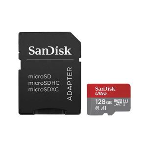 SanDisk microSD 128GB 140MB/s A1 Class 10 UHS-I Ultra memorijska kartica + SD Adapter (SDSQUAB-128G-GN6MA)