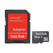 SanDisk microSDHC 16GB with microSD to SD Adapter SDSDQB-016G-B35 memmorijska kartica