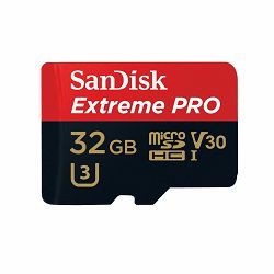 SanDisk microSDHC 32GB 95MB/s + SD Adapter + Rescue Pro Deluxe Extreme Plus V30 UHS-I memorijska kartica (SDSQXWG-032G-GN6MA)