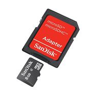 SanDisk microSDHC 8GB with microSD to SD Adapter SDSDQB-008G-B35 memorijska kartica