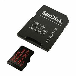 SanDisk microSDXC 128GB 100MB/s + SD Adapter + Rescue Pro Deluxe Extreme Pro A1 C10 V30 UHS-I U3 memorijska kartica (SDSQXCG-128G-GN6MA)