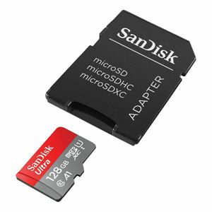 SanDisk microSDXC 128GB 100MB/s A1 C10 UHS-I U1 Ultra memorijska kartica + SD Adapter (SDSQUNR-128G-GN3MA)