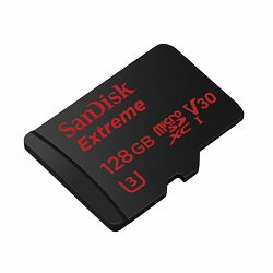 SanDisk microSDXC 128GB 90MB/s + SD Adapter for Action Sports Cameras Extreme Class 10 V30 UHS-I memorijska kartica (SDSQXVF-128G-GN6AA)