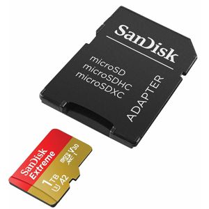 SanDisk microSDXC 1TB 190MB/s 130MB/s A2 C10 V30 UHS-I U3 Extreme memorijska kartica + SD Adapter (SDSQXAV-1T00-GN6MA)