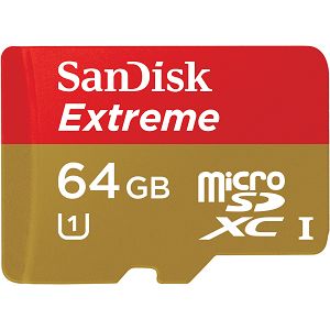 SanDisk Mobile Extreme microSDHC 64GB Card + SD Adapter + Rescue Pro Deluxe 45MB/s Class 10 SDSDQXL-064G-G46A