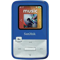 SanDisk Sansa Clip Zip 4GB Blue SDMX22-004G-E46B MP3 Player