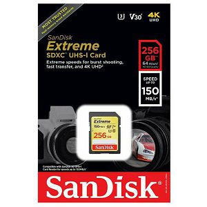 SanDisk SD 256GB 150MB/s Extreme V30 UHS-I U3 memorijska kartica (SDSDXV5-256G-GNCIN)