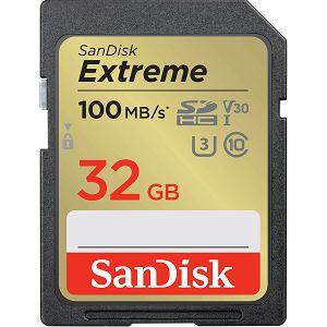SanDisk SD 32GB 100MB/s 60MB/s Extreme SDHC UHS-I Class 10 V30 U3 Memorijska kartica (SDSDXVT-032G-GNCIN)