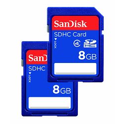 SanDisk SDHC 8GB 2-Pack 15MB/s  Class 4 Secure SDSDB2-008G-B35 memorijska kartica