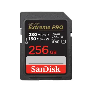 SanDisk SDXC 256GB R280MB/s W150MB/s Class 10 V60 UHS-II U3 C10 Extreme PRO memorijska kartica (SDSDXEP-256G-GN4IN)