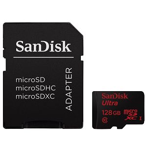 SanDisk Ultra Android microSDXC 128GB + SD Adapter + Memory Zone Android App 48MB/s Class 10 SDSDQUAN-128G-G4A Micro Memory card