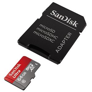 SanDisk Ultra Android microSDXC 64GB + SD Adapter + Memory Zone Android App 48MB/s Class 10 SDSDQUAN-064G-G4A Micro Memory card