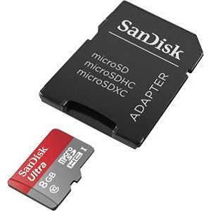 SanDisk Ultra microSDHC 8GB + SD Adapter 48MB/s Class 10 SDSDQUIN-008G-G4 memorijska kartica