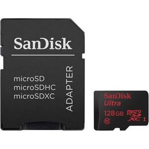 SanDisk Ultra microSDXC 128GB + SD Adapter 48MB/s Class 10 SDSDQUIN-128G-G4