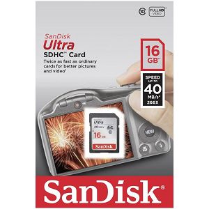 SanDisk Ultra SDHC 16GB 40MB/s Class 10 UHS-I SDSDUN-016G-G46