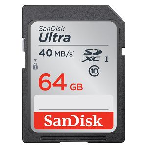 SanDisk Ultra SDXC 64GB 40MB/s Class 10 UHS-I SDSDUN-064G-G46