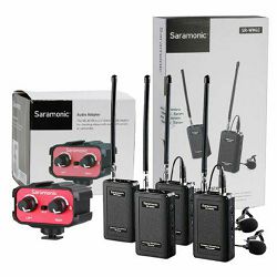 Saramonic Duo Microphone Kit Wireless SR-WM4C with Audiomixer AX100