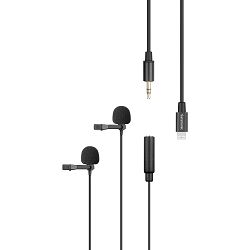Saramonic LavMicro U1C Lavalier Microphone with detachable lightning connector and 2 mic capsuals lavalier mikrofon za iPhone X/8/7/7+/SE/6s/6/5S/5, iPad, iPod Touch