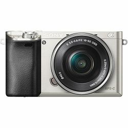 Sony Alpha a6000 + 16-50 f/3.5-5.6 KIT Silver Mirrorless Digital Camera srebreni bezrcalni digitalni fotoaparat i zoom objektiv SEL1650 16-50mm f3.5-5.6 ILCE-6000LS ILCE6000LS (ILCE6000LS.CEC)