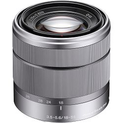 Sony E 18-55mm f/3.5-5.6 OSS Silver standardni objektiv za E-Mount 18-55 F3.5-5.6 F3,5-5,6 SEL-1855 SEL1855 (SEL1855.AE)