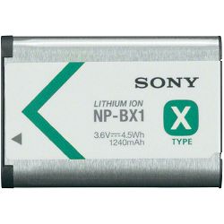 Sony NP-BX1 1240mAh 3.6V baterija za fotoaparat CyberShot DSC-HX300 DSC-HX400 DSC-HX50V DSC-HX60 DSC-HX90 DSC-H400 DSC-RX1 DSC-RX1R DSC-RX100 DSC-RX100 III DSC-RX100M4 DSC-WX300 RX100 (NPBX1.CE)