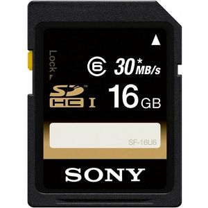 Sony SDHC UHS-I, Class 6, 16GB