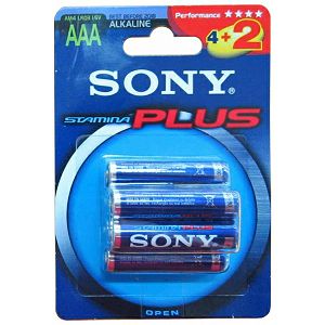 Sony Stamina Plus,alk.bat. 4 AA+2 AAA,bl x6, kutij