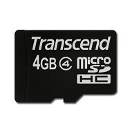 TRANSCEND Memory ( flash cards ) 4GB Micro SDHC Class 4, Plastic, 1pcs with Adapter (SD 2.0)