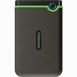 TRANSCEND USB HDD, StoreJet 25M3, 2TB, USB3.0 Iron Gray/Green