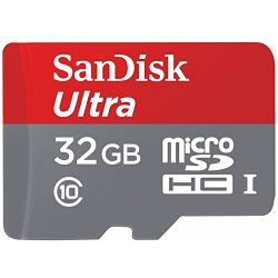 SanDisk Ultra Android microSDHC 32GB SD Adapter + Memory Zone Android App 80MB/s Class 10 UHS-I  SDSQUNC-032G-GN6TA Memorijska kartica