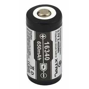 Xtar 16340 3.7V 650mAh Rechargeable Li-ion battery with protection punjiva baterija sa zaštitom 