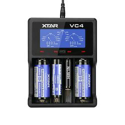 Xtar VC4 Premium USB LCD Charger punjač za Li-Ion i Ni-MH baterije AA, AAA, AAAA, R6, R03, R14 C, R20 D, 10440, 14500, 14650,17670, 18350, 18500, 18650, 22650, 25500, 26500, 26650, 32650, 16340