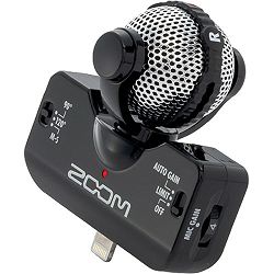 Zoom iQ5 Stereo Microphone for iOS Devices with Lightning Connector (Black) stereo mikrofon za iPhone iPad