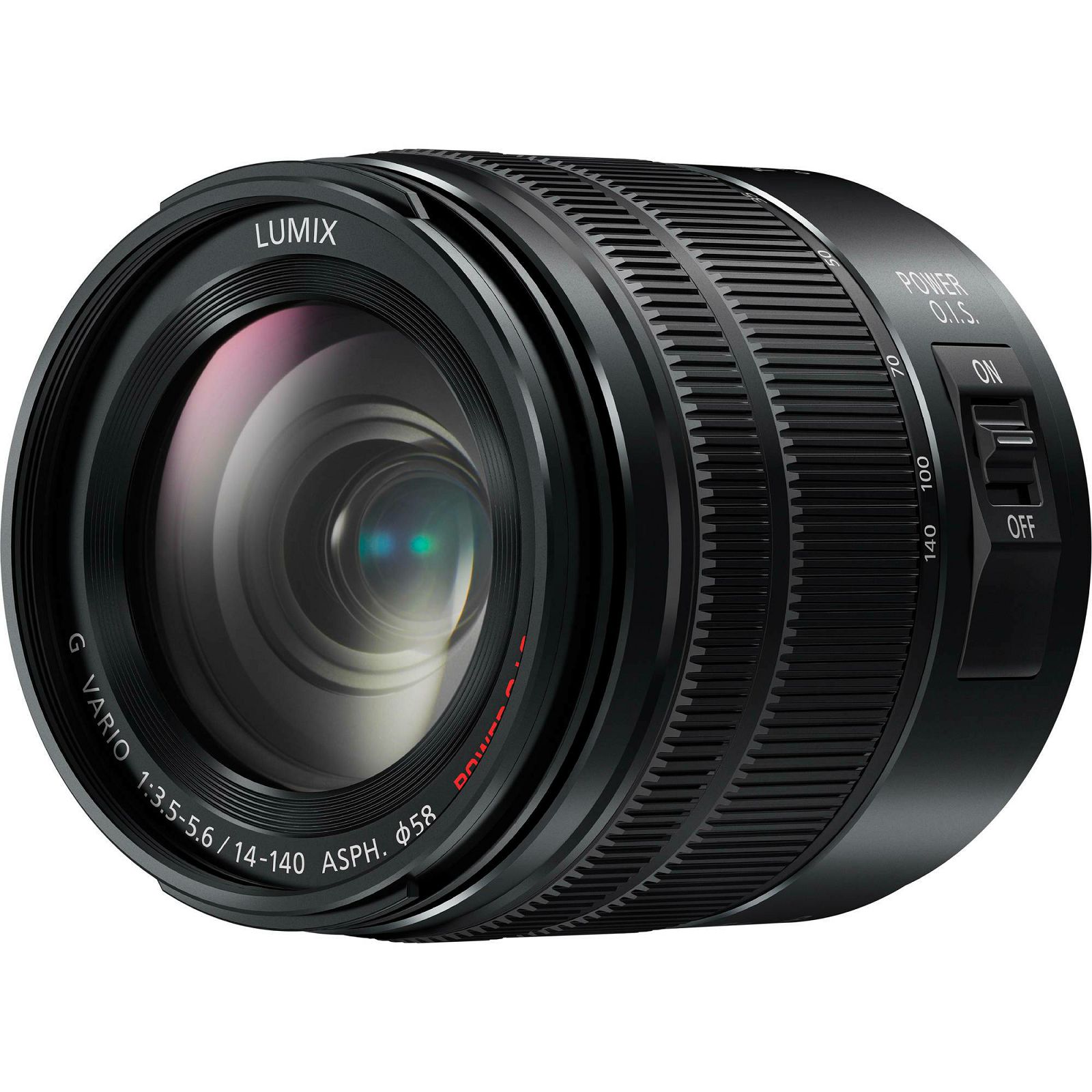 Panasonic 14-140mm f/3.5-5.6 Asph Power O.I.S. Black Lumix G Vario Allround objektiv za Micro Four Thirds MFT micro4/3" H-FS14140E H-FS14140 (H-FS14140EKA)