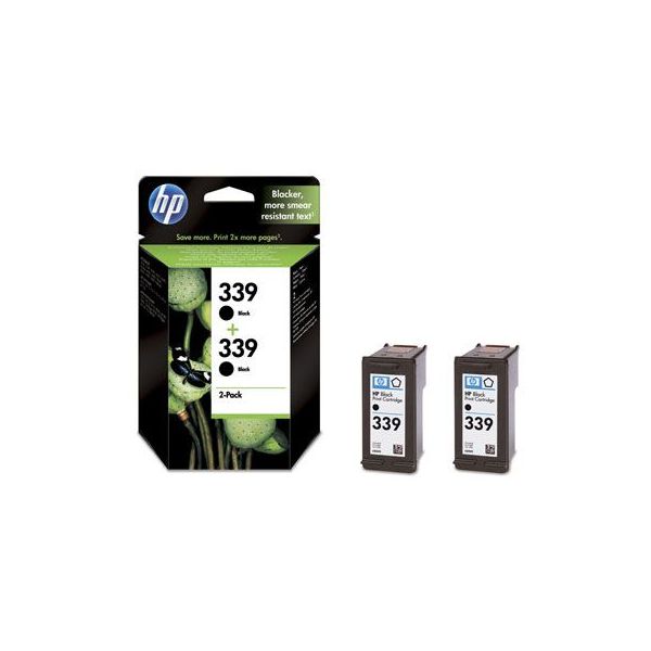 2-pack HP 339 crna tinta