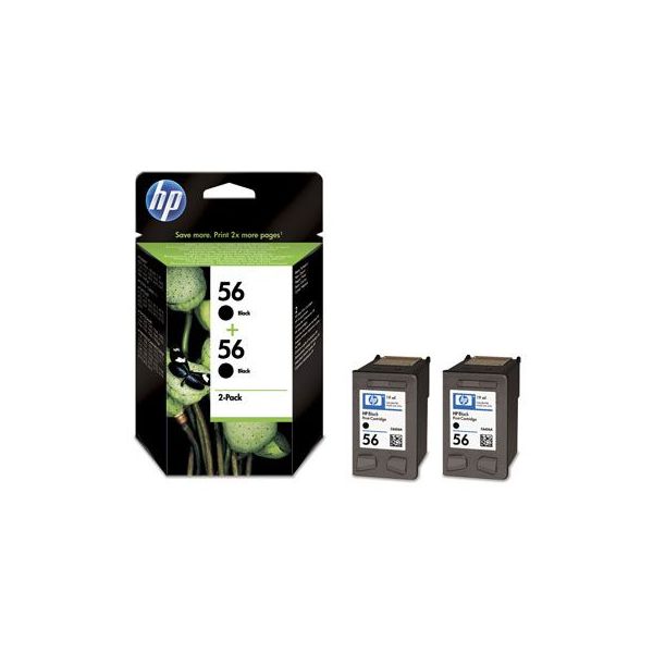 2-pack HP 56 crna tinta