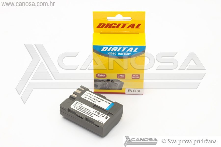 Digital Video EN-EL3E zamijenska baterija za Nikon D90 D300 D80