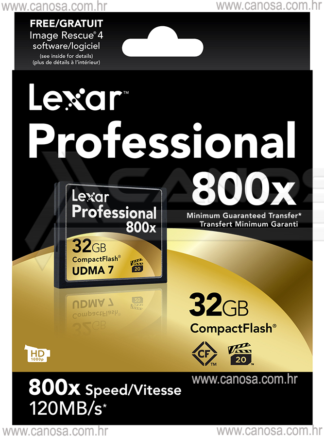 Lexar CF Compact Flash UDMA 7 32GB 800X 120mb/s Professional 629020