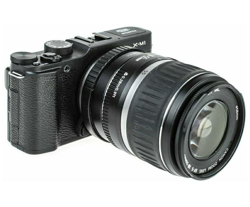 Adapter Canon EOS na Fujifilm-X s blendom
