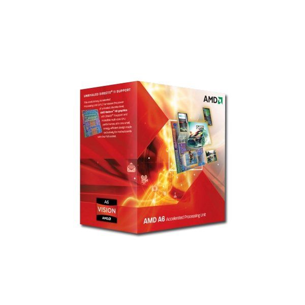 AMD CPU A6-Series X3 3500 (2.10GHz,3MB,65W,FM1) Box, Radeon TM HD 6530D