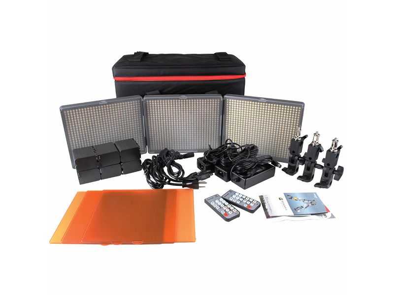 Aputure Amaran HR-672 KIT WWS (CRI95+) komplet 3x LED video light + torba 3-Point 2-Flood 1-Spot Daylight HR672 3-Light Kit HR672KIT-WWS 2x HR-672W + 1x HR-672S