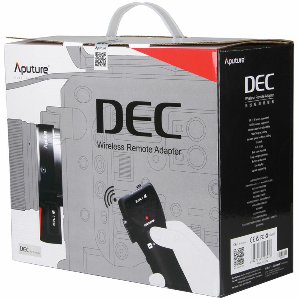 Aputure DEC Vari-ND Wireless Focus & Aperture Controller adapter Canon EF Lens to Sony E-mount