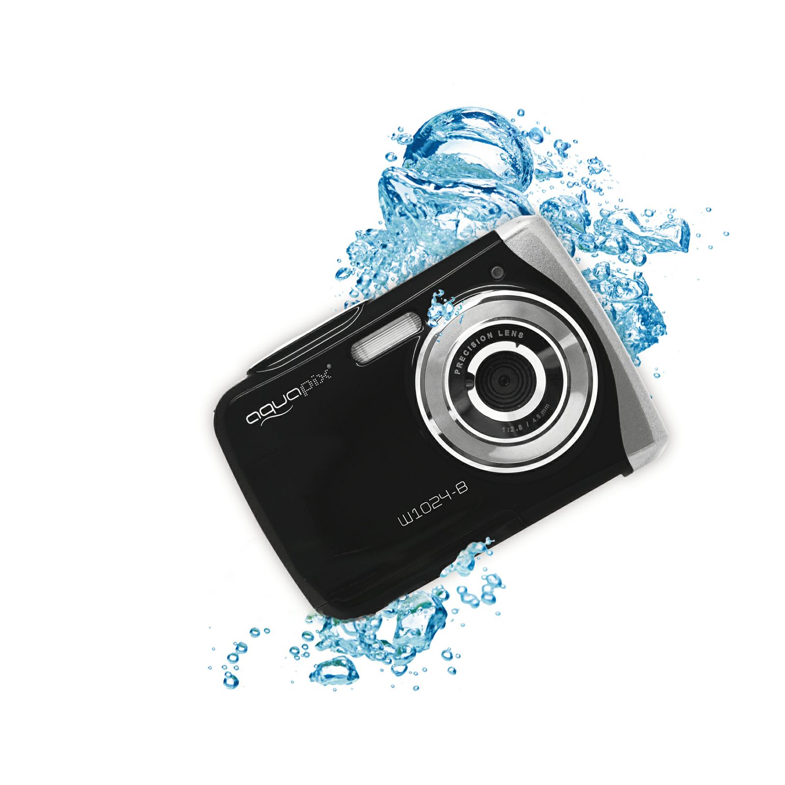 Aquapix W1024-B "Splash" Black (10017) 10MP 4x zoom LCD podvodni vodonepropusni digitalni fotoaparat do 3m Waterproof digital camera