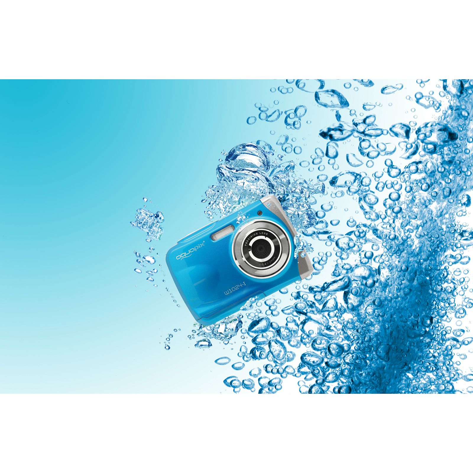 Aquapix W1024-I "Splash" Iceblue (10012) 10MP 4x zoom LCD podvodni vodonepropusni digitalni fotoaparat do 3m Waterproof digital camera
