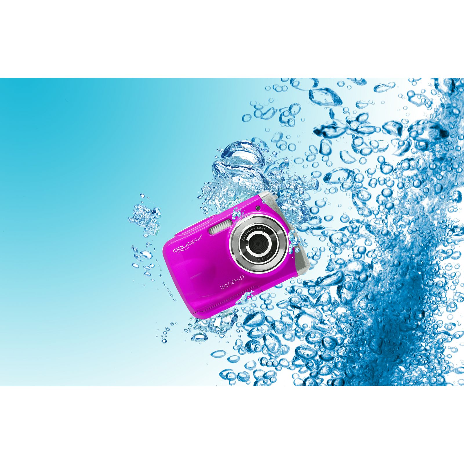 Aquapix W1024-P "Splash" Pink (10013) 10MP 4x zoom LCD podvodni vodonepropusni digitalni fotoaparat do 3m Waterproof digital camera