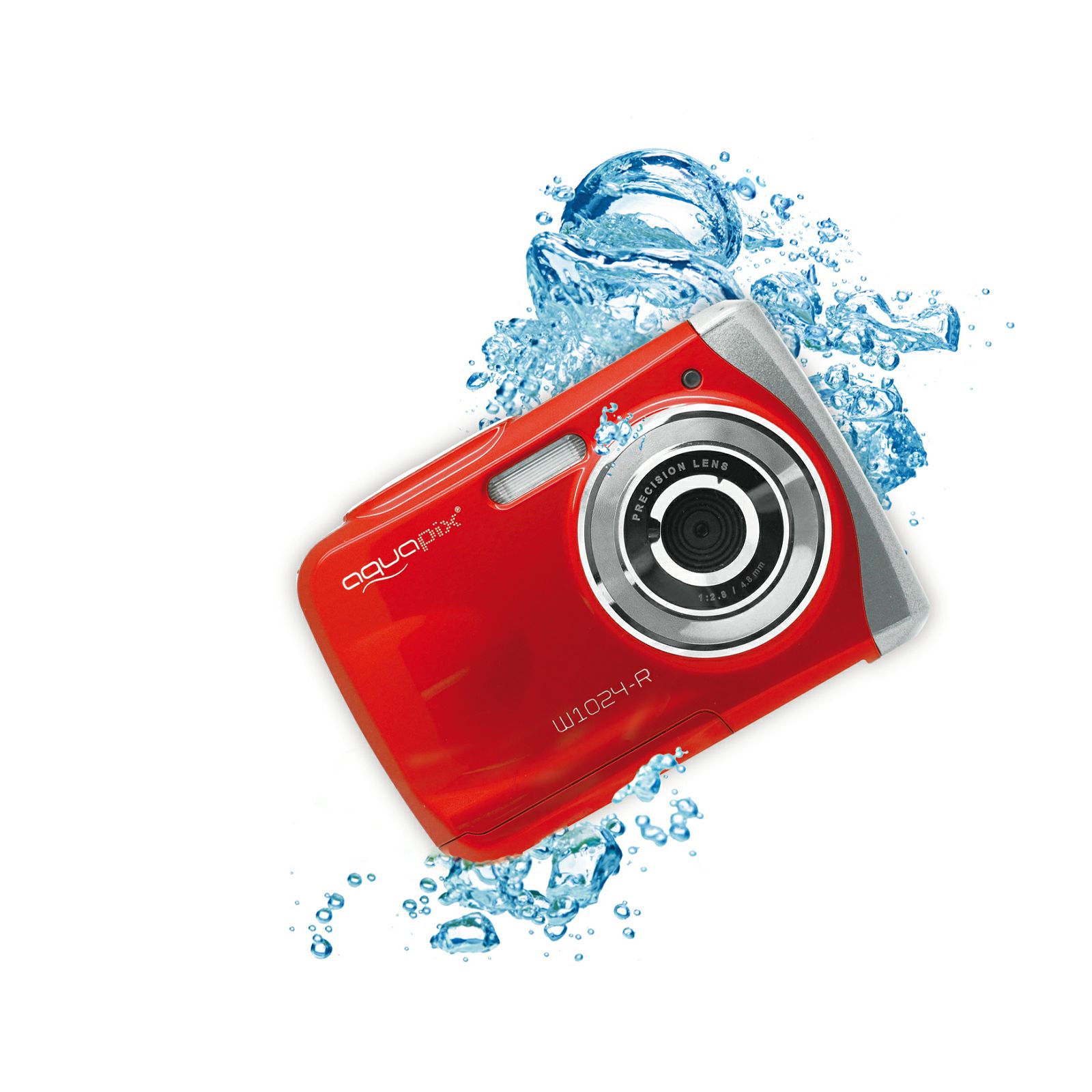 Aquapix W1024-R "Splash" Red (10016) 10MP 4x zoom LCD podvodni vodonepropusni digitalni fotoaparat do 3m Waterproof digital camera