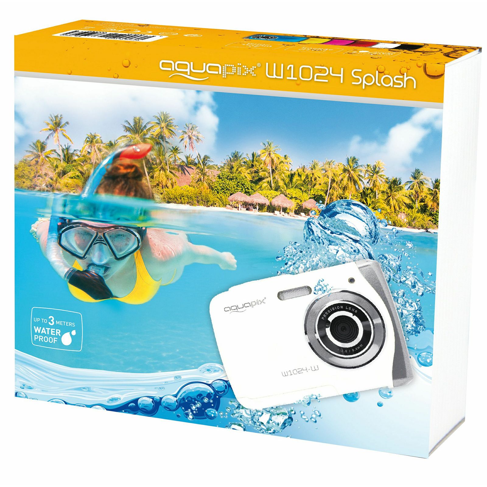 Aquapix W1024-W "Splash" White (10018) 10MP 4x zoom LCD podvodni vodonepropusni digitalni fotoaparat do 3m Waterproof digital camera