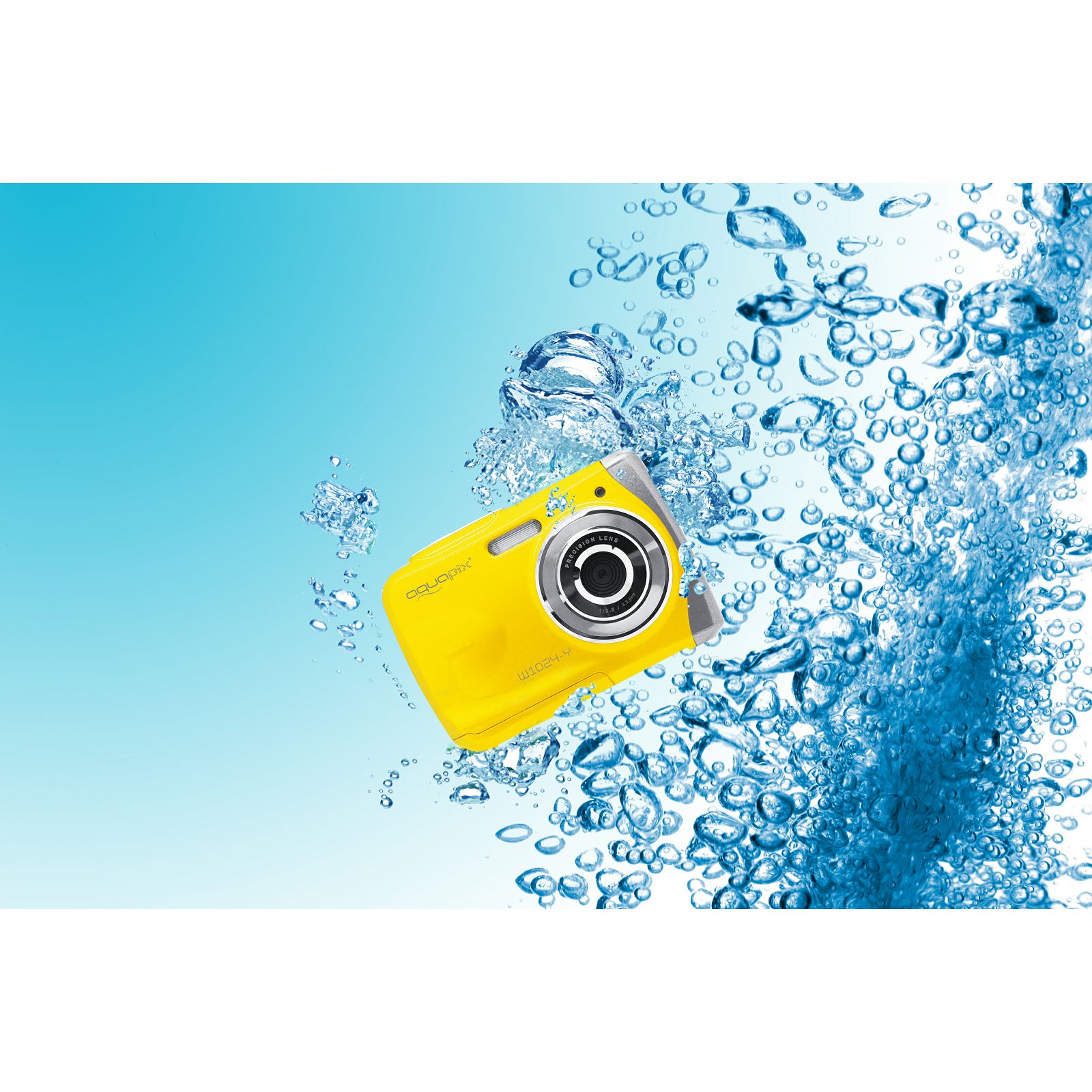 Aquapix W1024-Y "Splash" Yellow (10014) 10MP 4x zoom LCD podvodni vodonepropusni digitalni fotoaparat do 3m Waterproof digital camera