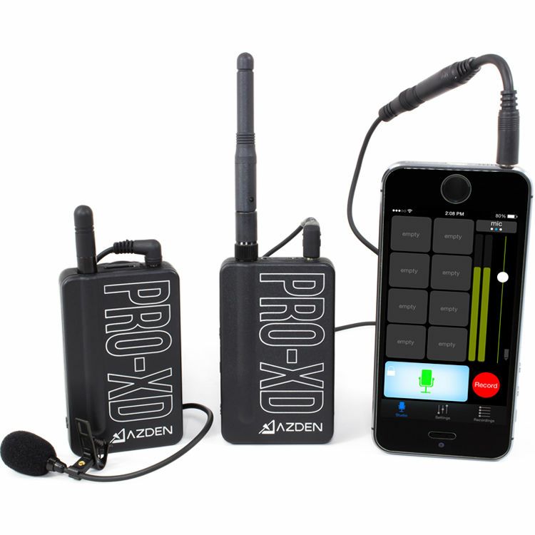 Azden PRO-XD 2.4 GHz Digital Wireless Lavalier System mikrofon za DSLR, smartphone, kamere